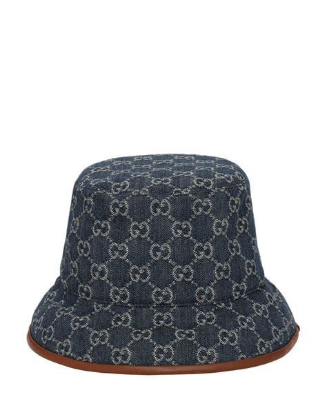 gucci blue bloom hat|men's Gucci bucket hats.